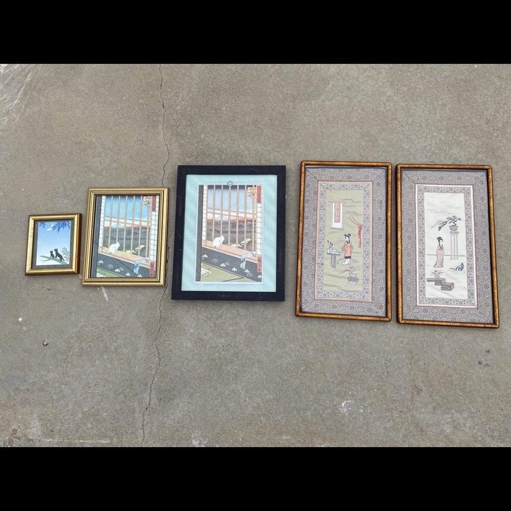 Framed Asian art